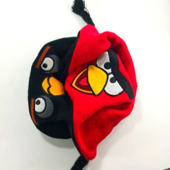 Angry Birds Reversible Earflap Sweater Knit Hat One Size. Older Youth/ Adult. - Picture 1 of 12